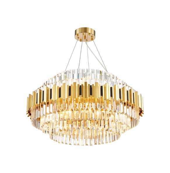 Nordic Gold Crystal Ceiling Chnadelier Home Decor Luxury Hanging Lamps over Dining Table Living Room Lustre Big Lamps