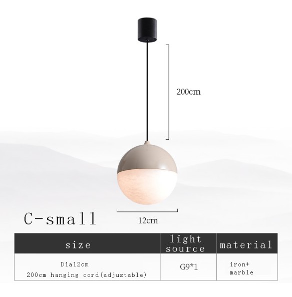 Marble Pendant Light Modern Creative Hanging Lamp for Ceiling Home Decoration Lamparas Para Habitacion Led Bedside Lustre