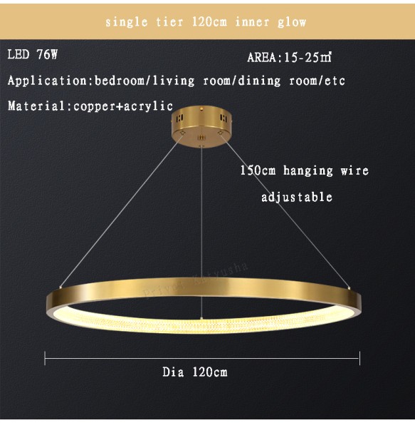 Modern Round Ring Led Pendant Lights Dimmable for Bedroom Dining Living Room Designer Chandelier Home Decor Lusters Luminaires