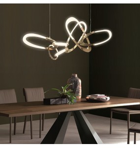 2024 Postmodern Minimalist Ceiling Chandelier Led Dining Room Lamps Lampara Designer Lustre Long Creative Pendant Lights Kitchen