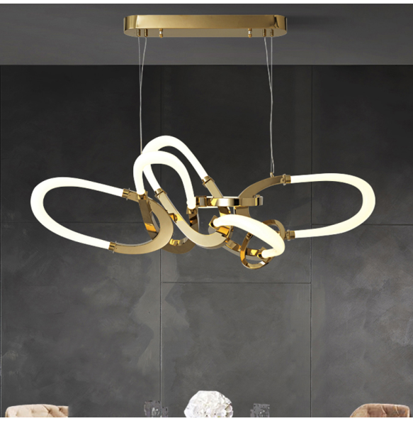 2024 Postmodern Minimalist Ceiling Chandelier Led Dining Room Lamps Lampara Designer Lustre Long Creative Pendant Lights Kitchen