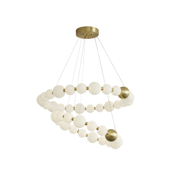 LED Modern Suspension Ivory White Pearl Necklace Shaped Pendant Light Room Decor Ball Hanging Lamp Home Decor Light Fixture