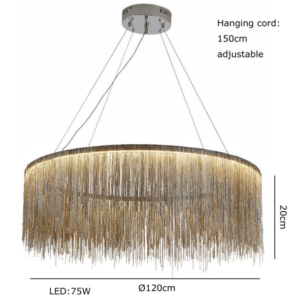 Tassel Pendant Light Modern Suspension LED Hanging Lamp Light Fixture Luxury Home Decor Newest Design Room Decor