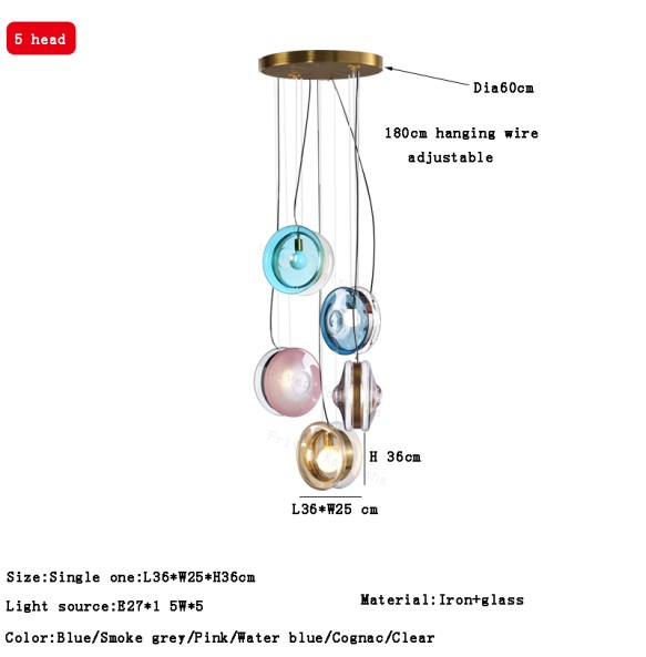 Modern Glass Hanging Lmap for Ceiling Long Led Chandeliers Pendant Light 2024 New Designer Lustres for Dining Room Staircase