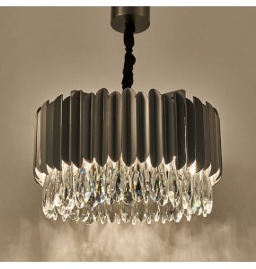 Postmodern Luxury Gold Pendant Lamp New Dimmable Home Decor Lustre Chandelier with Crystals Creative Lamparas  for Foyer