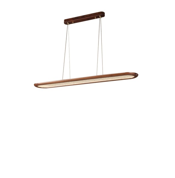 Modern Creative Walnut Pendant Lamp for Ceiling Long Dining Room Bar Chandelier Led Home Decor Light Fixture