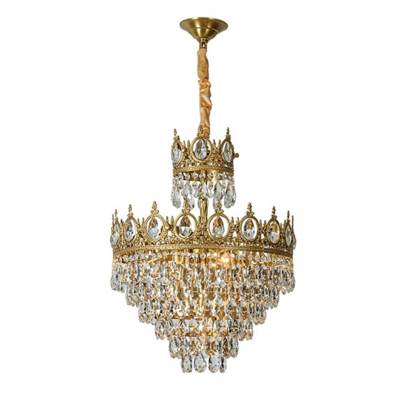 Lustre Newest Design Hanging Lamp E27 LED Noble Style Gold Pendant Light Modern Suspension Light Luxury Home Decor Lobby Foyer