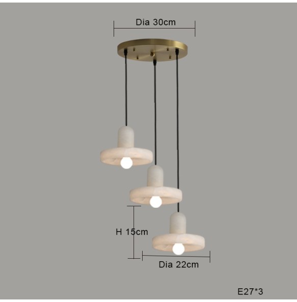 Small Spanish Natural Marble Pendant Light Modern Minimalist Led 2024 Marble Hanglamp Decor Restaurant Dining Room Light Fixture