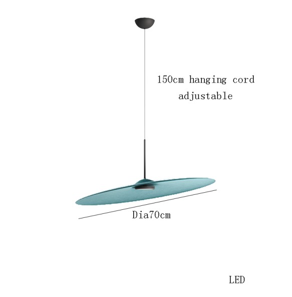 Nordic Italian Minimalist Blue Pendant Lights above Dining Table Modern Led Home Decoration Hanging Lamps for Office Restaurant