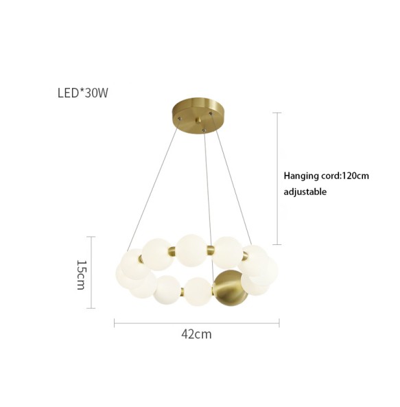 LED Modern Suspension Ivory White Pearl Necklace Shaped Pendant Light Room Decor Ball Hanging Lamp Home Decor Light Fixture