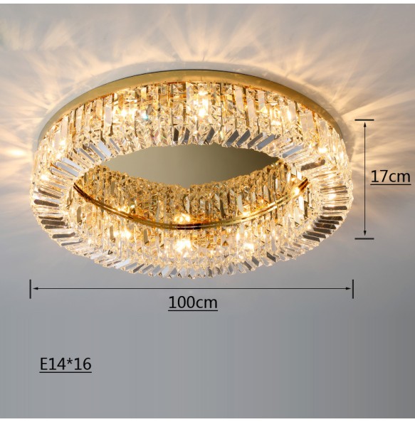 Luxury Gold Crystal Ceiling Pendant Lights Led Home Decoration Hanging Lamps Cristal Lustres over Dining Table Lamparas