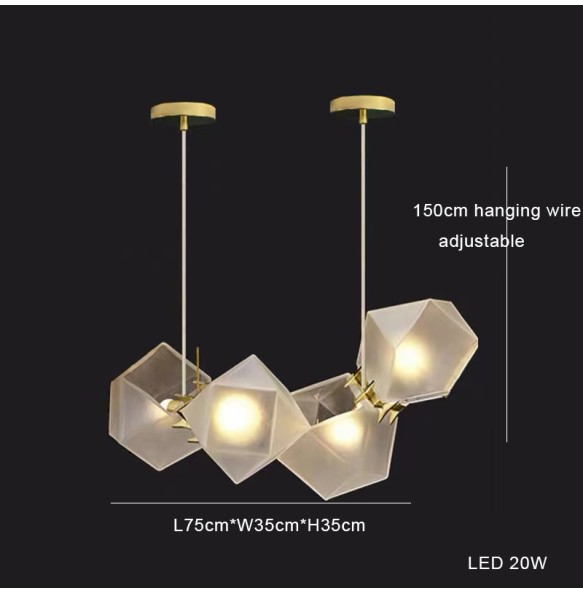 Minimalist Glass Pendant Lights Led Art Decor Long Lamp Chandelier 2024 Suspension Luminaires Lustres for Dining Room Table