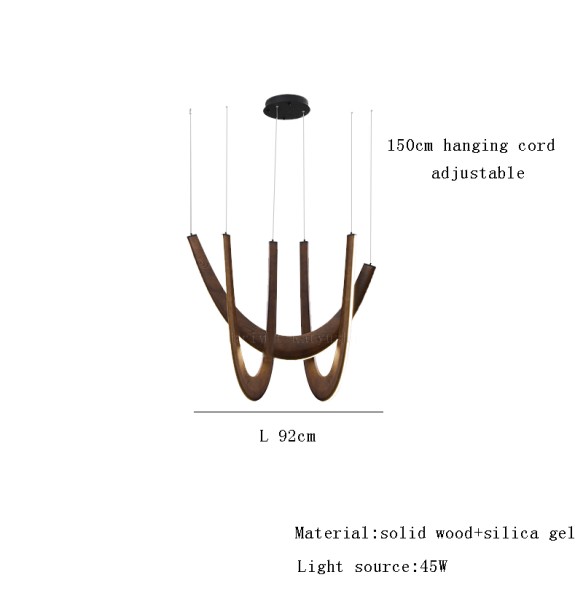 Modern Wooden Pendant Light Solid Wood Ceiling Chandelier 2024 Art Decor Hanglamp Luxury Lustres for Living Room Villa Duplex