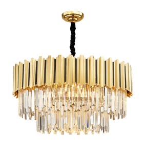 Classic Gold Crystal LED Light Fixture Light Art Design Modern Lustre Chandelier Luxury Home Appliance Home Decor Lighting