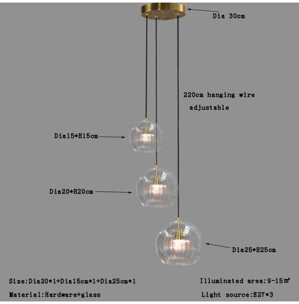 Nordic Led Glass Pendant Light Modern Kitchen Hanging Lights Bar Lustres Lamp Dining Living Room Home Decor Lighting Fixtures