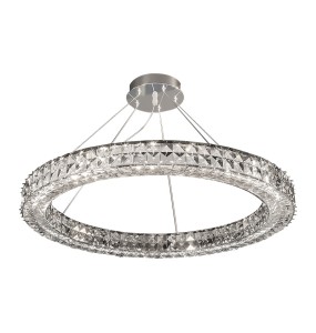 New Ring Crystal Pendant Light Simple Chandelier Home Decoration Lustres Luxury Hanging Lamps for Villa Foyer