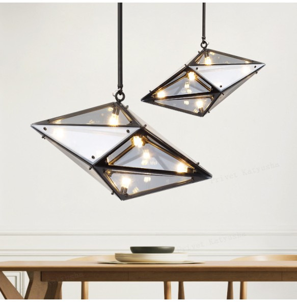 Nordic Designer Led Home Decor Pendant Lamps Glass Lampshade Lustres 2024 Art Deco Ceiling Chandelier for Dining Room Bar Lampe