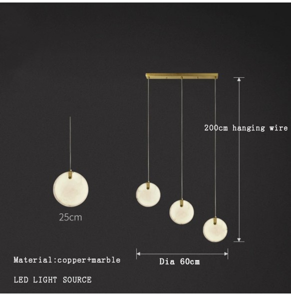 Pendant Light with Marble Modern Led Luxury Restaurant Ceiling Chandelier Home Decor Lustres Dining Room 2024 Hanging Lamp