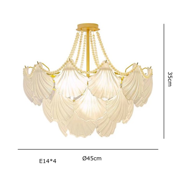 Modern Led Chandelier for Living Room Frosted Glass Luxury Ceiling Lamp Bedroom Dining Kitchen Hanging Pendant Lighting Plating