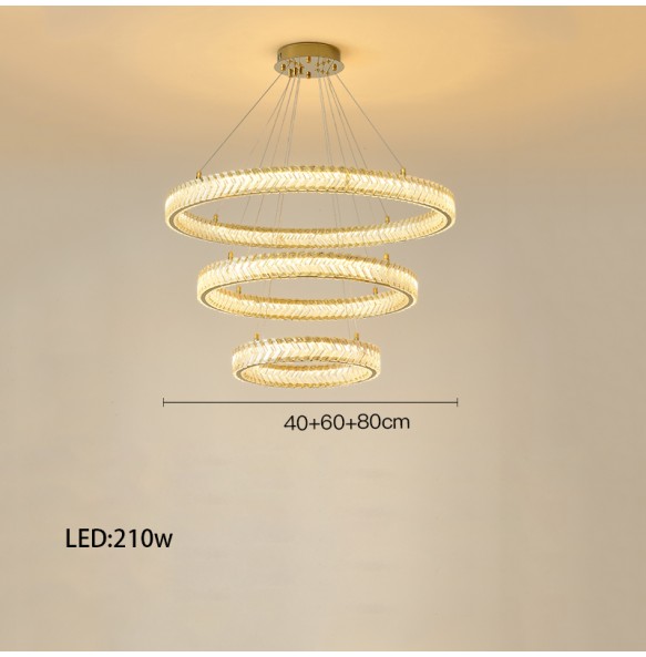 Modern Suspension Arrow Shaped Crystal Gold Round 2024 New Trend Pendant Light Dimmable LED Home Decor Appliance Lobby