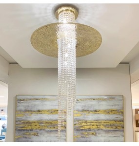 Nordic New Design Luxury Crystal Pendant Lamp Cristal Lustres Led Home Decoration Ceiling Chandelier Gold for Villa Apartment