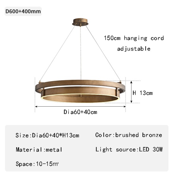 2024 Home Decor New Design Pendant Light Bronze Avize Modelleri Creative Chandelier Hanglamp Led Lustres for Dining Room