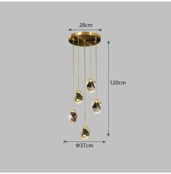 Modern Luxury Staircase Crystal Ceiling Chandelier Long Large Pendant Lamp Home Decor Lustres 2024 Hanglamp Brass Light Fixture