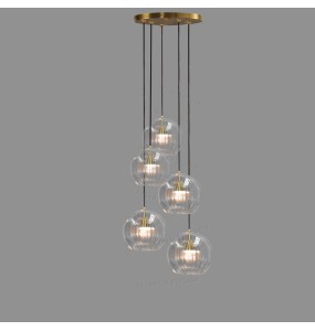 Transparent Glass Ball Ceiling Pendant Light Living Room Hanging Lights Dining Room Chandeliers Living Room Home Decor Lighting