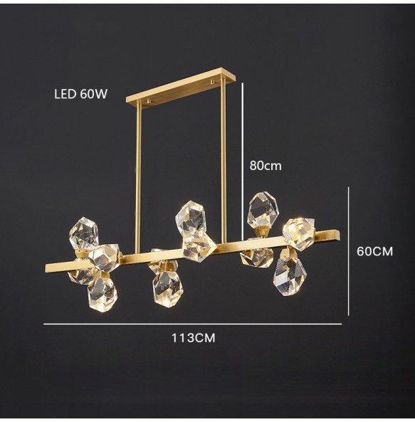 Modern Hanglamp Diamond Crystal Brass LED Hanging Lamp Lustre Gold Pendant Light Luxury Home Decor Living Room Dining Room