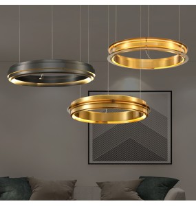 New Design Post-modern Italian Ring Pendant Lamp Home Decor Ceiling Chandelier Led Lustres for Living Room Bedroom Lamparas