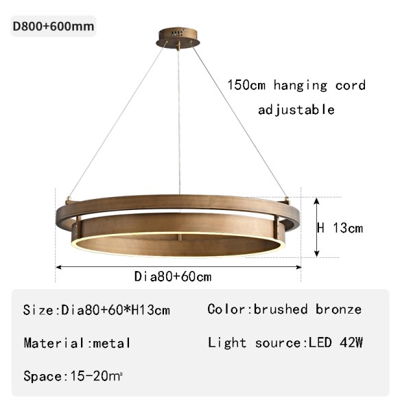 2024 Home Decor New Design Pendant Light Bronze Avize Modelleri Creative Chandelier Hanglamp Led Lustres for Dining Room