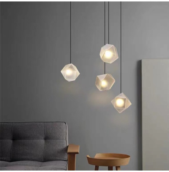 Minimalist Glass Pendant Lights Led Art Decor Long Lamp Chandelier 2024 Suspension Luminaires Lustres for Dining Room Table