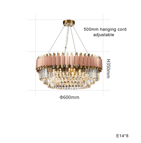 Modern 2024 Lustres LED Matte Black Crystal Pendant Lamp Luxury Ceiling Chandelier Dimmable Home Decor for Dining Table