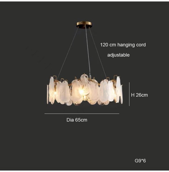 LED Postmodern White Cloud Glass Pendant Light Home Decor Dimmable Suspension Luminaire Lustre Chandelier for Living Room