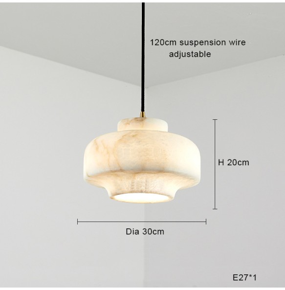 Small Spanish Natural Marble Pendant Light Modern Minimalist Led 2024 Marble Hanglamp Decor Restaurant Dining Room Light Fixture