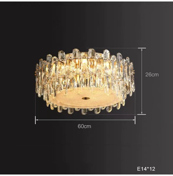 Lustre Luxury K9 Crystal Pendant Lights Modern Elegant Gold Chandelier Home Decoration Light Fixture for Foyer Living Room Villa