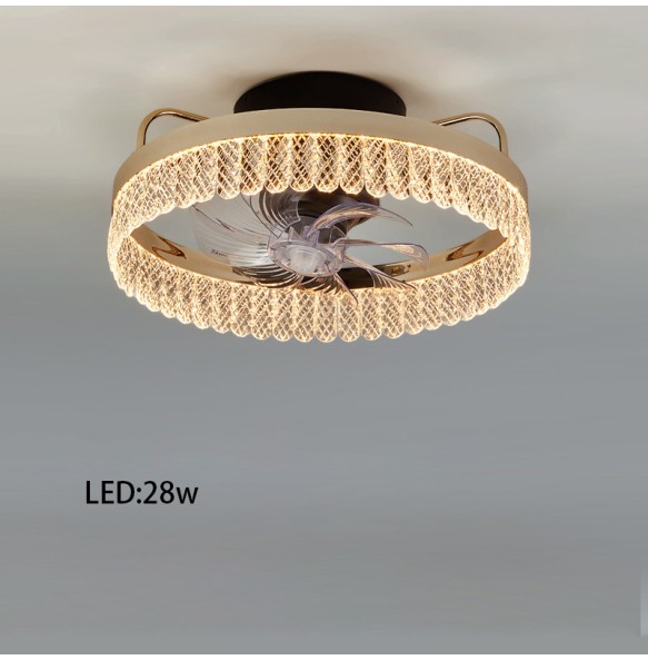 Lustre Dimmable LED Pendant Light Fan Light Light Luxury Modern Suspension Hanging Lamp Home Decor Appliance Living Room Foyer