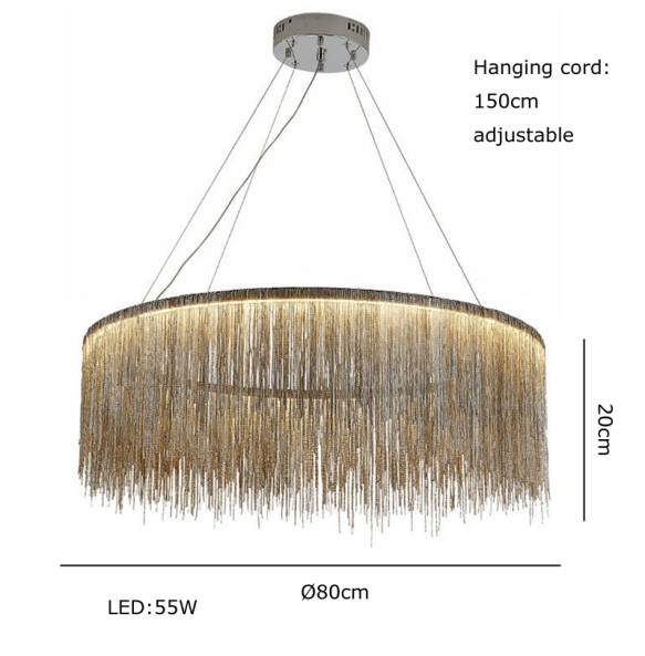 Tassel Pendant Light Modern Suspension LED Hanging Lamp Light Fixture Luxury Home Decor Newest Design Room Decor