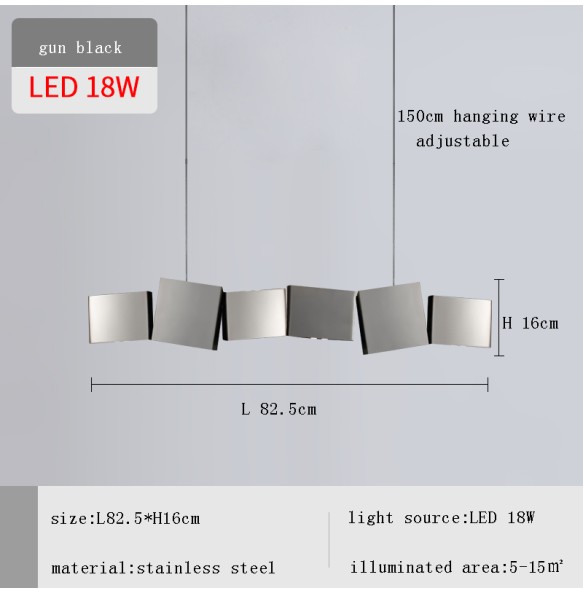 Led New Designer Pendant Light Stainless Steel Box Lampara Hanglamp Avize Modelleri 2024 Home Decor Lampe Dining Room Lampen