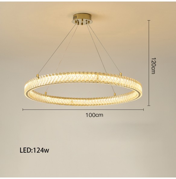 Modern Suspension Arrow Shaped Crystal Gold Round 2024 New Trend Pendant Light Dimmable LED Home Decor Appliance Lobby