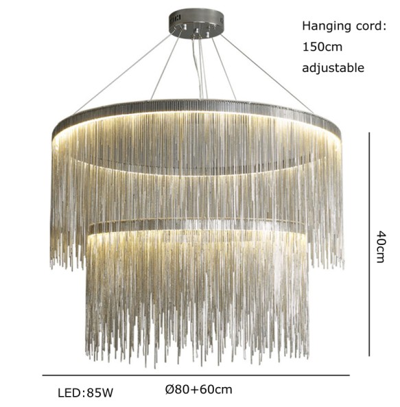 Tassel Pendant Light Modern Suspension LED Hanging Lamp Light Fixture Luxury Home Decor Newest Design Room Decor