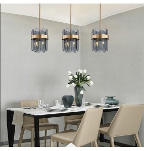 Smoky Gray LED Celling Lamp Indoor Lamparas De Techo Luxury Pendant Light New To The Season Suitable For Multiple Scenarios