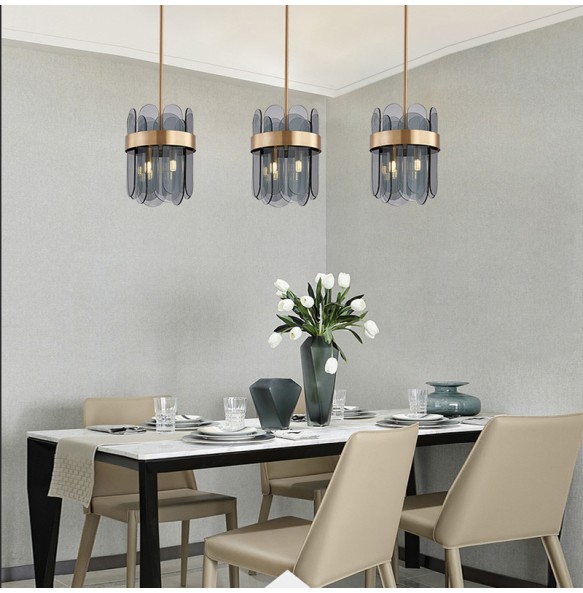 Smoky Gray LED Celling Lamp Indoor Lamparas De Techo Luxury Pendant Light New To The Season Suitable For Multiple Scenarios