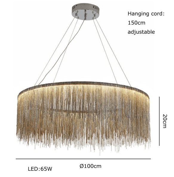 Tassel Pendant Light Modern Suspension LED Hanging Lamp Light Fixture Luxury Home Decor Newest Design Room Decor