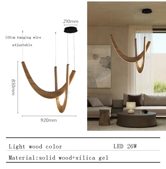 Modern Wooden Pendant Light Solid Wood Ceiling Chandelier 2024 Art Decor Hanglamp Luxury Lustres for Living Room Villa Duplex