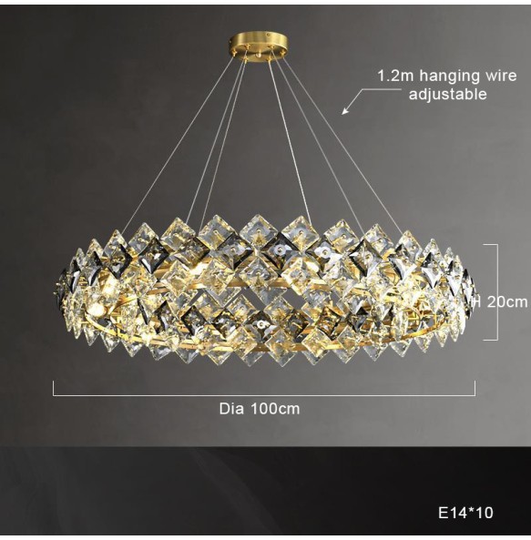 Luxury Cristal Salon Lustres Crystal Led Pendant Lights Home Decor Lamps Decoration Maison Chandelier lampara for Foyer Villa