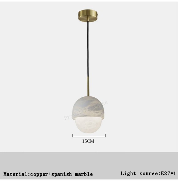 Pendant Light with Marble Modern Led Luxury Restaurant Ceiling Chandelier Home Decor Lustres Dining Room 2024 Hanging Lamp