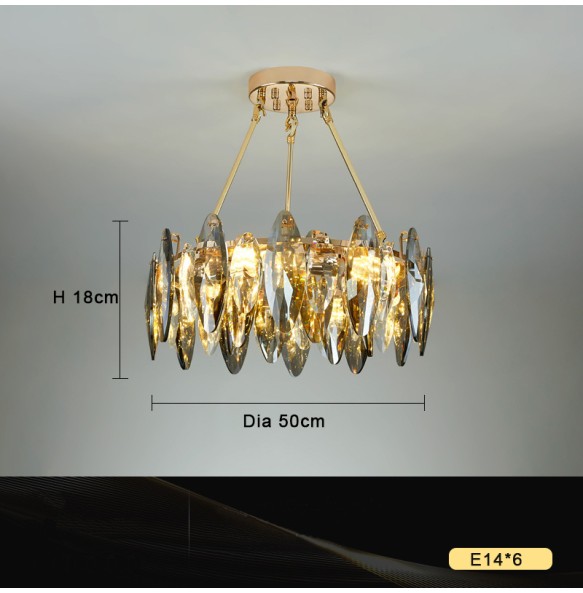 Led Postmodern New Fashion Chandelier Gold Pendant Light Luxury Chandelier Dimmable Living Room Bedroom Decoration Lustre