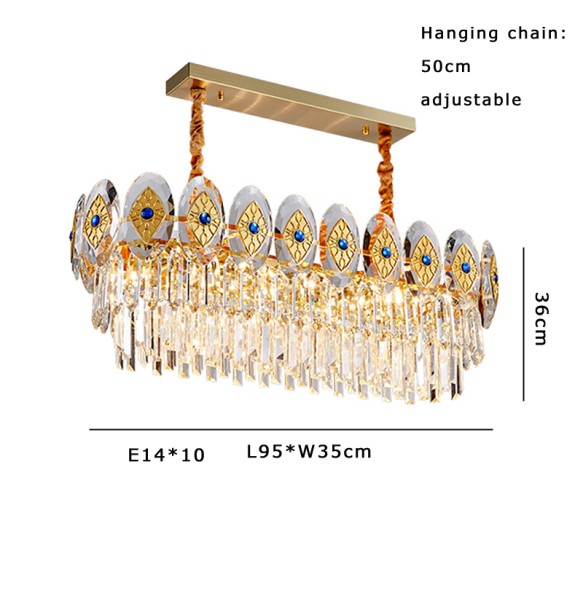 Modern Classic Home Appliance Ceiling Chandelier Lighting Luxury Crystal Lustres Lamparas for Living Room Dining Room