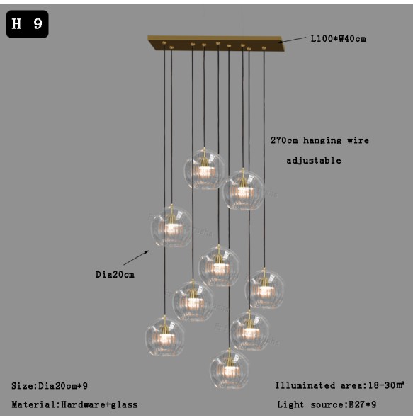 Nordic Led Glass Pendant Light Modern Kitchen Hanging Lights Bar Lustres Lamp Dining Living Room Home Decor Lighting Fixtures